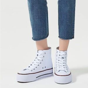 Platform Canvas High Top Sneakers